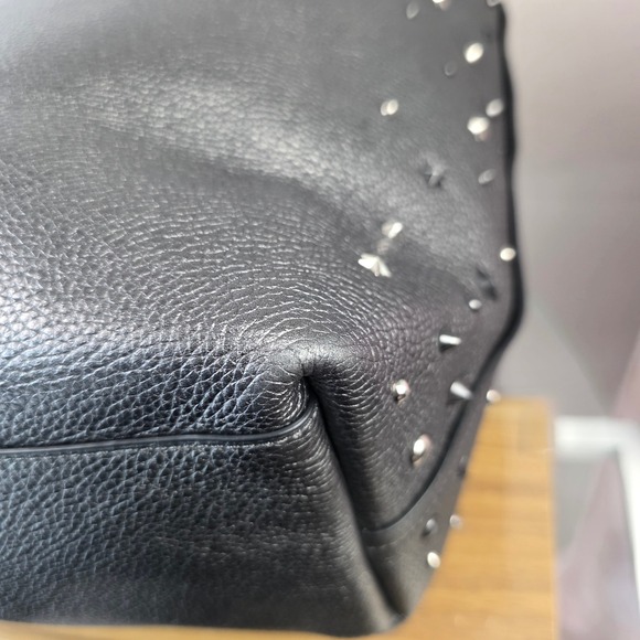 Coach Market Tote Star Rivet Leather Studded Shoulder Bag 59504 Graphite Gray - Picture 10 of 16